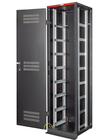 Armadio Rack 19'' 600x600 47U per Batterie Fotovoltaico Nero