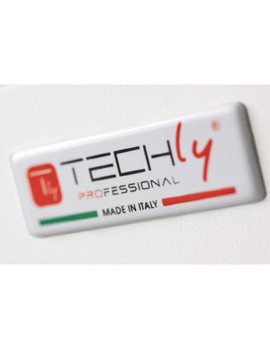 Armadio Rack 19'' a muro 22U sezione unica P 600mm Porta Grigliata Bianco