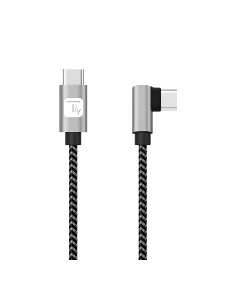 Cavo USB-C&trade Maschio 2.0 / USB-C&trade Maschio Angolato 3A 1 m Alluminio