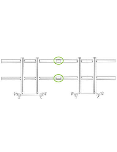 Kit Staffe di Giunzione per Supporto Video Wall da Pavimento ICA-TR4VW