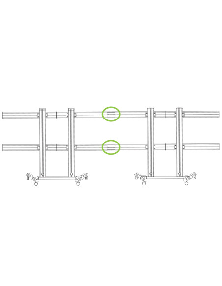 Kit Staffe di Giunzione per Supporto Video Wall da Pavimento ICA-TR4VW