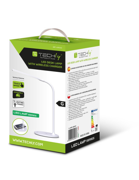 Lampada a 36 LED da Scrivania con Caricatore Wireless Integrato per Smartphone