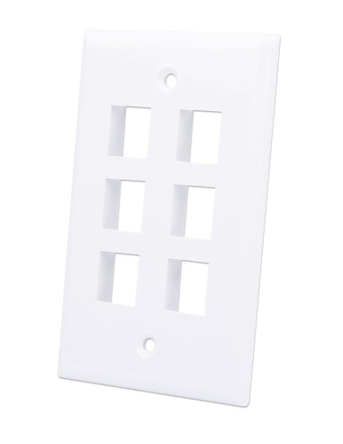 Placca Porta Frutti 6 Posti Mod.503 Bianco