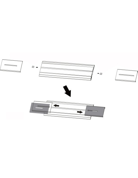 Kit Staffe e Braccio di Giunzione per Supporto Video Wall da Pavimento