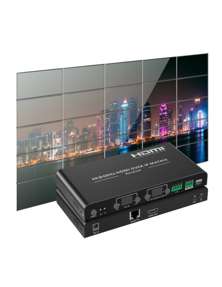 Ricevitore per Matrix Extender HDMI Over IP 4K su Cavo Cat.6 fino a 120m Multiview Ipcolor iMMS