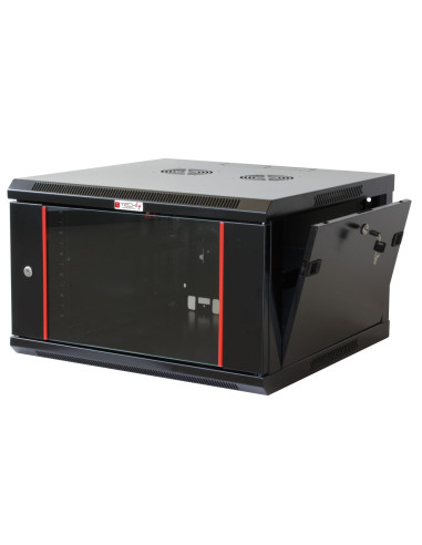 Armadio Rack 19'' a muro 9 unit&agrave sezione unica prof. 450mm Nero