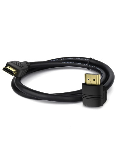 Cavo HDMI&trade High Speed con Ethernet A/A M/M Angolato 90&deg 2m
