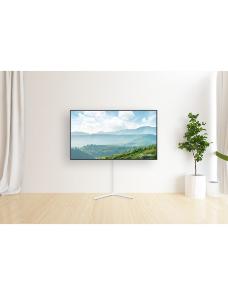 Supporto a Pavimento per TV Girevole Portatile Regolabile in Altezza