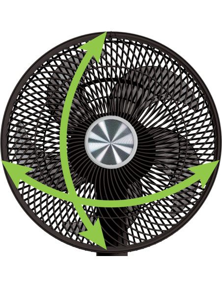 Ventilatore 12'' 2 in 1 con Piantana a 3 Altezze 12 Velocit&agrave con Telecomando Oscillazione a 720&deg e Timer