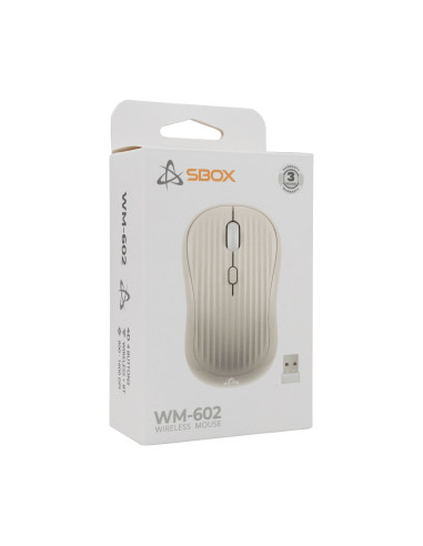 Mouse Ottico Wireless 1600 Dpi 4D Beige