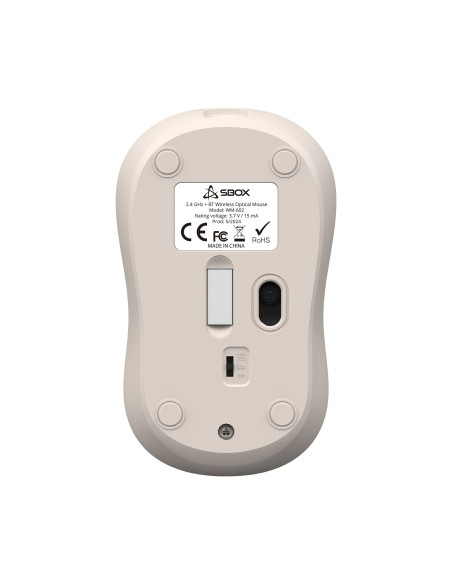 Mouse Ottico Wireless 1600 Dpi 4D Beige
