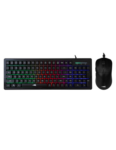 Kit Tastiera 101 Tasti e Mouse USB 7200 Dpi Nero