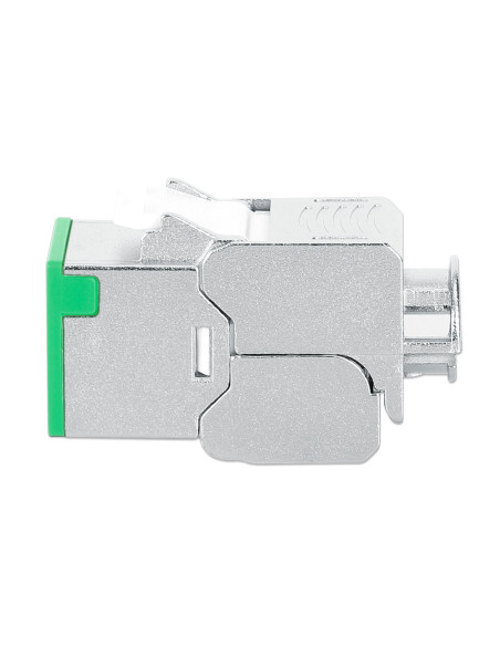 Frutto Keystone RJ45 Cat.6A 10G Slim STP Toolless Verde
