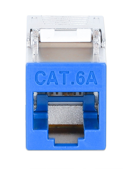 Frutto Keystone RJ45 Cat.6A 10G Slim STP Toolless Blu