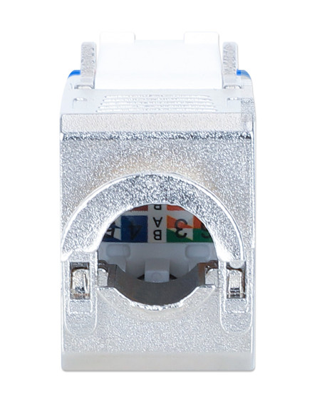 Frutto Keystone RJ45 Cat.6A 10G Slim STP Toolless Blu
