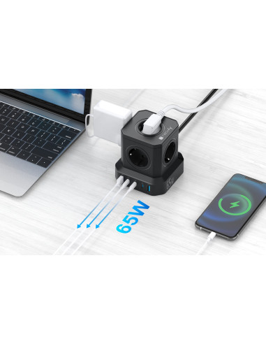 Multipresa da Tavolo USB Cube 5p 2xUSB-A 3xUSB-C&trade