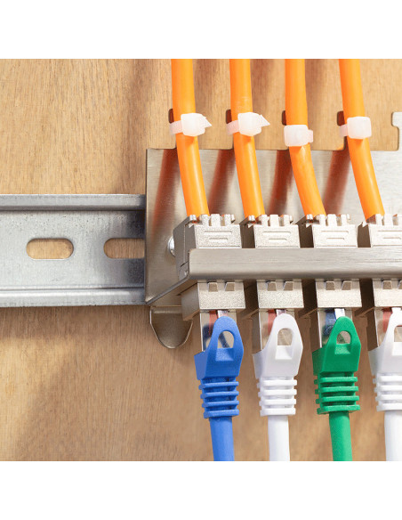 Adattatore per Modulo Keystone 4xRJ45 per Guida DIN