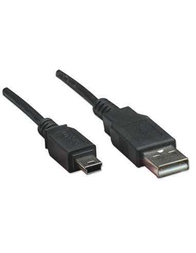 Cavo USB 2.0 A maschio/mini B 5 pin maschio 3 m Nero