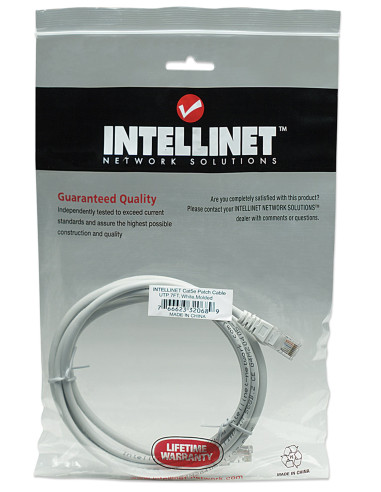 Cavo di rete Patch in Rame Cat. 5e Bianco UTP 1 m