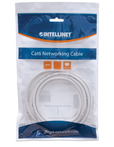 Cavo di rete Patch in Rame Cat. 6 Bianco UTP 5 m