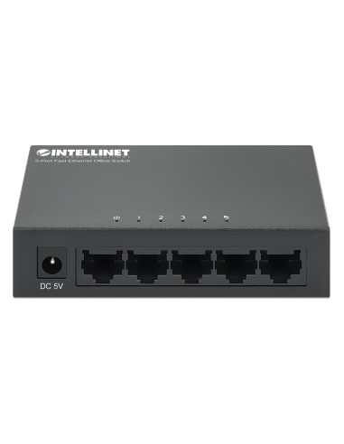 Switch Hub ethernet 10/100Mbps 5 porte desktop in metallo