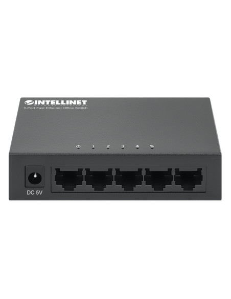 Switch Hub ethernet 10/100Mbps 5 porte desktop in metallo