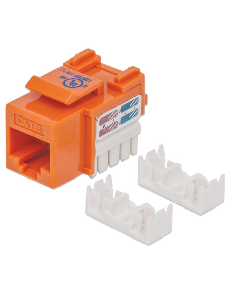 Frutto Keystone RJ45 Cat.6 UTP non schermato Arancione