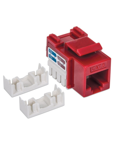 Frutto Keystone RJ45 Cat.6 UTP non schermato Rosso