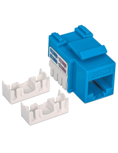 Frutto Keystone RJ45 Cat.6 UTP non schermato Blu