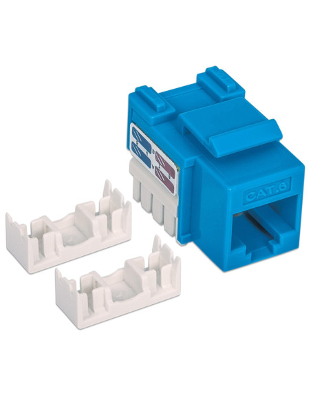 Frutto Keystone RJ45 Cat.6 UTP non schermato Blu