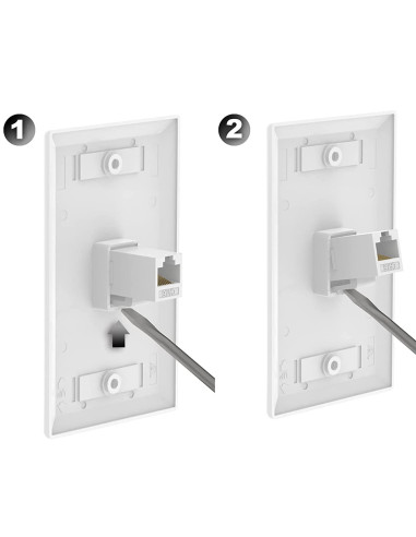 Accoppiatore RJ45 F/F UTP Cat5e Keystone Bianco