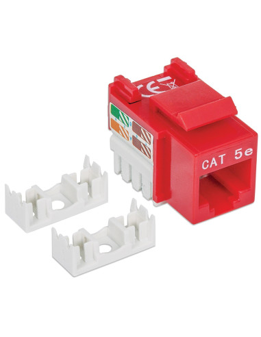 Frutto Keystone RJ45 Cat.5E UTP IDC 90&deg Rosso
