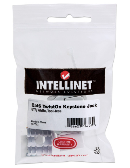Frutto Keystone RJ45 UTP Cat6 Bianco