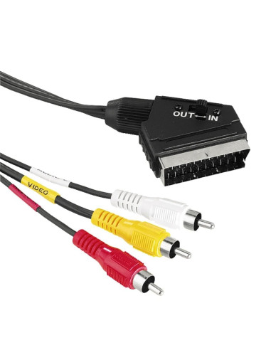 Cavo Audio video Scart RCA 2 Mt IN/Out