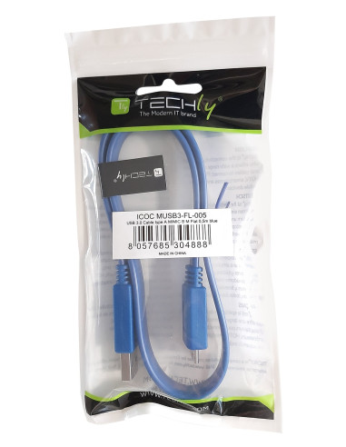 Cavo USB 3.2 Superspeed A maschio/MIC B maschio 1 m FLAT
