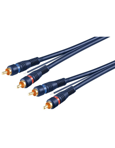 Cavo audio video 2 RCA M/M 5 m blu