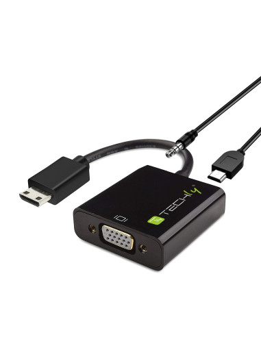 Cavo Convertitore Adattatore da HDMI&trade mini C a VGA con Micro USB e Audio