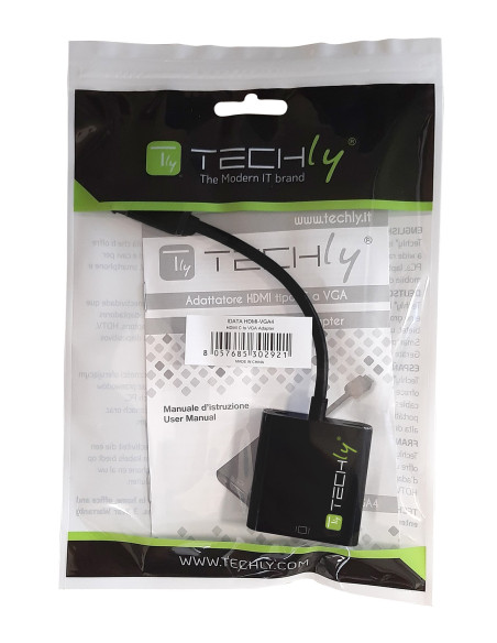Cavo Convertitore Adattatore da HDMI&trade mini C a VGA con Micro USB e Audio