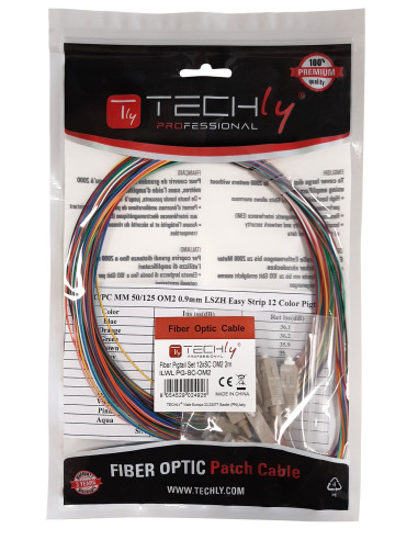 Set 12 Pigtail Fibra Ottica Multimodale OM3 SC 50/125 2 m