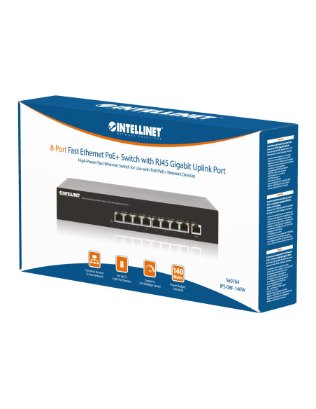 Switch PoE+ 8 Porte 10/100