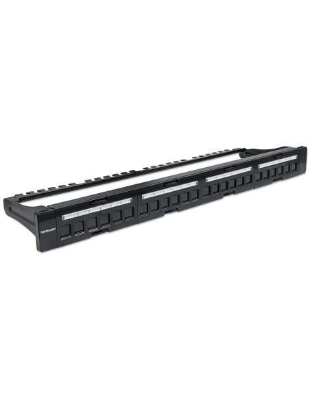 Pannello Patch Modulare 24 Porte Slim 1U Nero