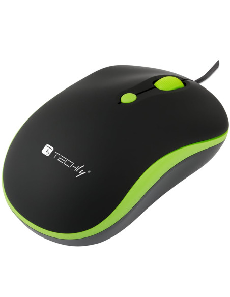Mouse Ottico USB 1600 Dpi Nero/Verde