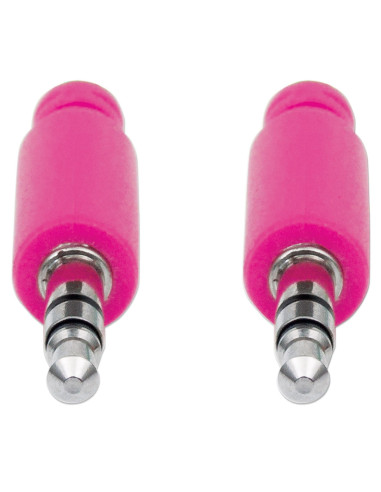 Cavo Audio con Guaina Intrecciata 1m Viola/Fucsia con Blister