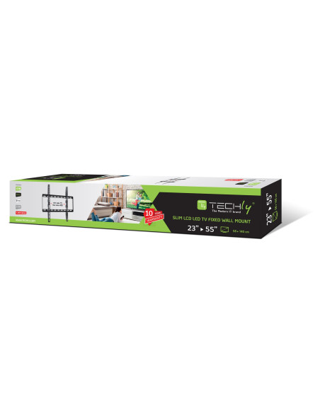 Supporto a Muro Fisso Slim per TV LED LCD 23-55'' Nero