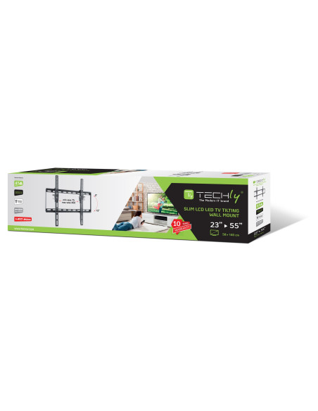Supporto a Muro Inclinabile per TV LED LCD 23-55'' Nero