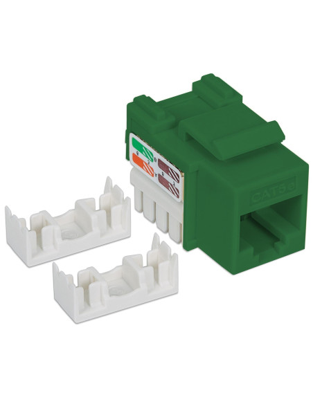 Frutto Keystone RJ45 Cat.5E UTP IDC 90&deg Verde