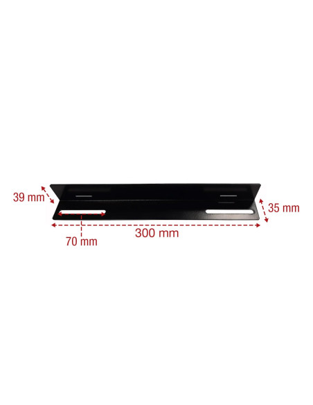 Coppia staffe a L Laterale per Rack 19'' a Muro Prof. 450mm Nero
