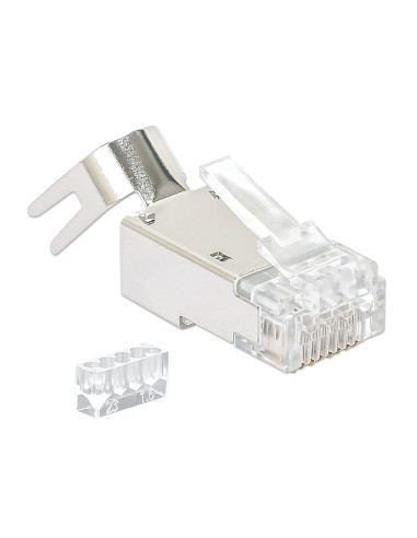 Confezione 50 Plug RJ45 STP per Cavo Rigido Flessibile Cat.6A STP