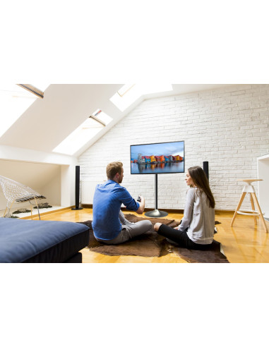 Supporto a Pavimento Colonna a Base Circolare per TV LCD/LED 13-27''