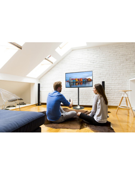 Supporto a Pavimento Colonna a Base Circolare per TV LCD/LED 13-27''